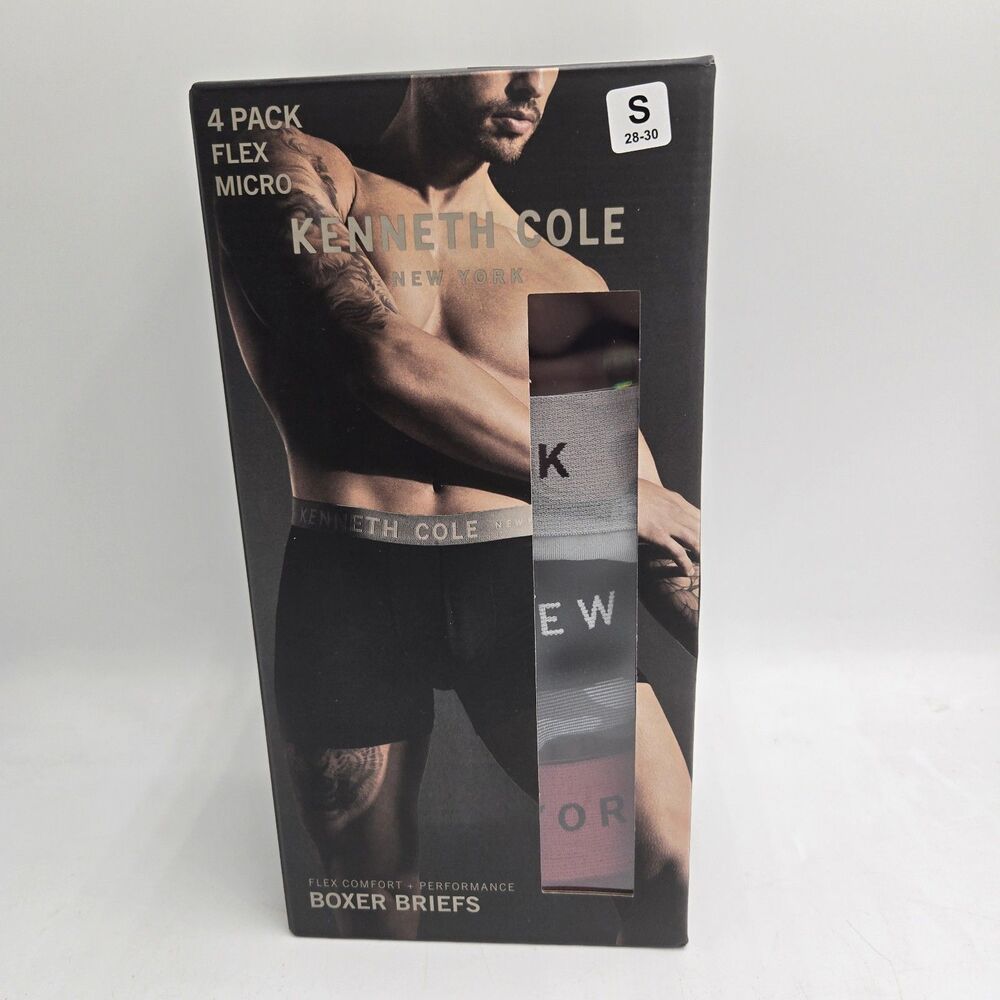 Kenneth Cole New York 4 Pack Boxer Briefs Size Small Multicolor New Stretchy